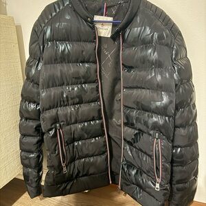 Moncler Shiny Black Puffer Jacket for Men